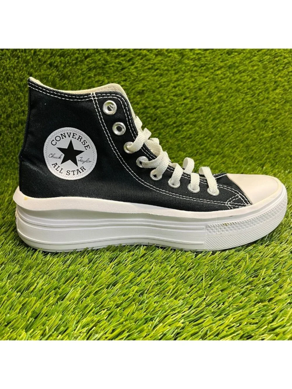 Converse Chuck Taylor All Star Move Womens Size 7 Black Athletic Shoes Sneakers